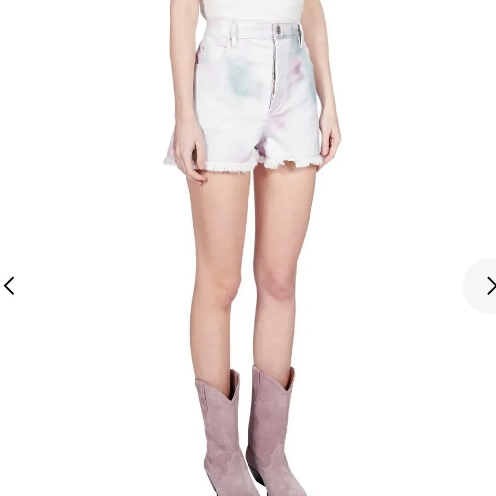 Isabel Marant Etoile Lesia Tie Dye Cut Off Shorts NEW Size 2 (Eu 34)